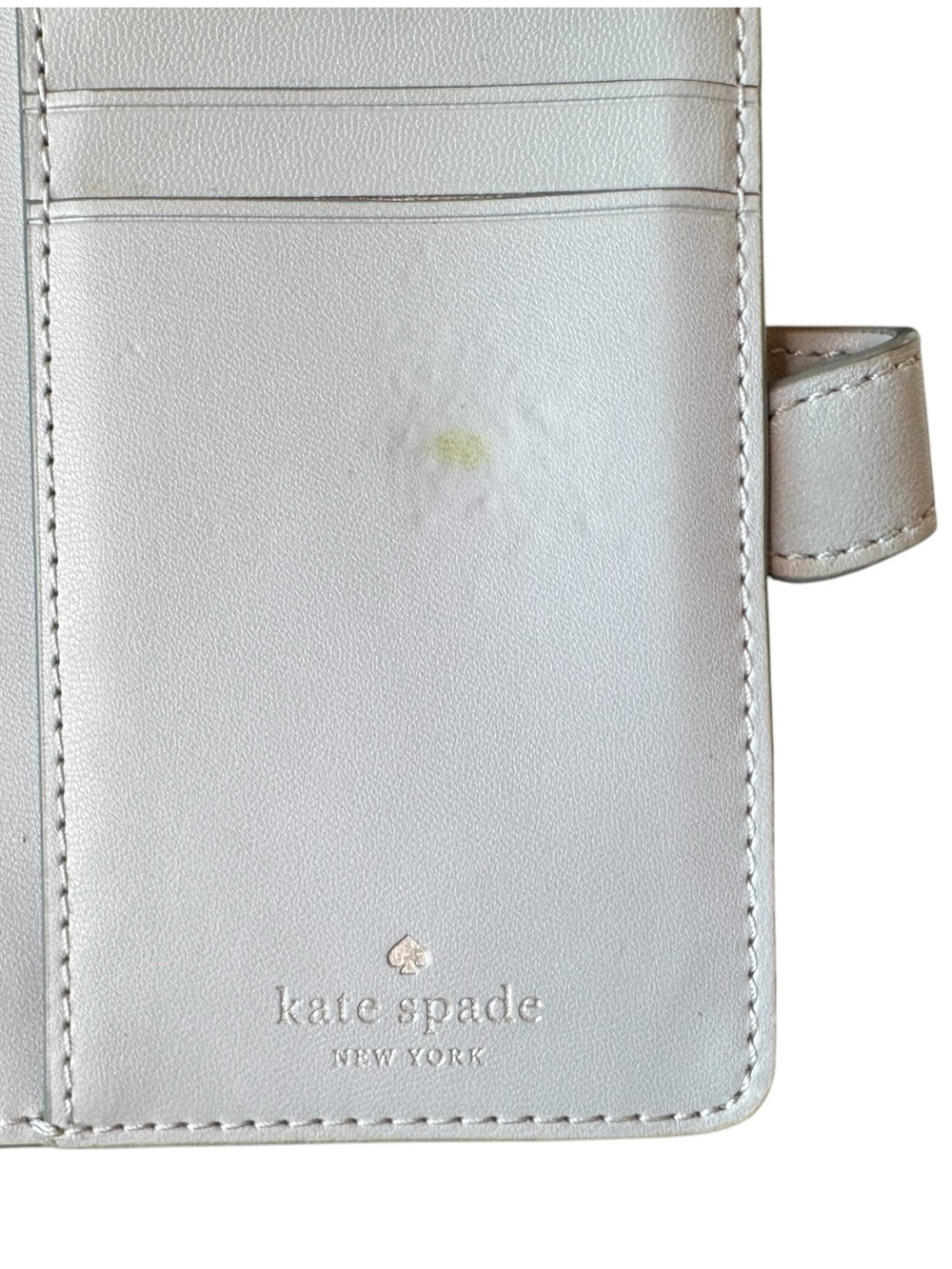 Kate Spade New York Gray Quilted Zip Around Wallet Bifold Organizer - Picture 13 of 15
